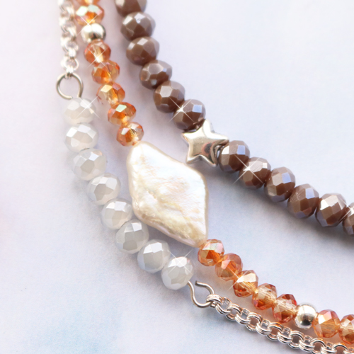 Jewellery making with top facet beads