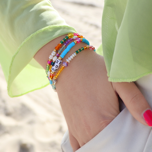 Get creative with top faceted beads for a summer collection