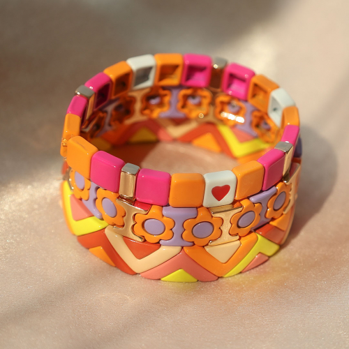 Get creative with tile beads for the most beautiful bracelets