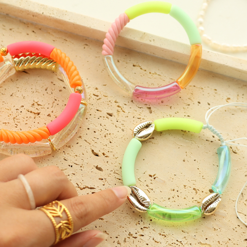 Get creative with acrylic tube beads matt summer and AB coating