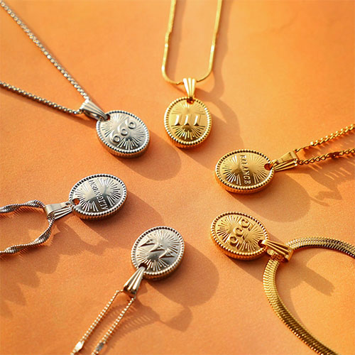 Design unique jewellery with stainless steel angel number charms