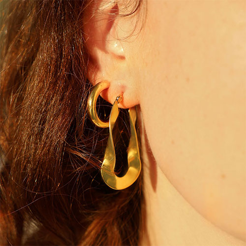 Inspiration time with stainless steel earrings