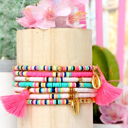 Summer jewellery made of katsuki beads