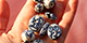 Ceramic beads in Dutch Delftware style