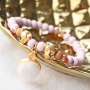 Fluffy jewellery with faux fur cabochons, faceted beads, wooden beads, settings and Cuoio bracelets