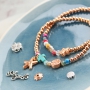 Colourful jewellery with coloured beads, DQ metal and new nylon S-Lon thread