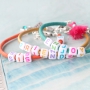 Colourful jewellery with DQ European leather, personalised with letter beads