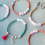 Colourful jewellery with DQ European leather, personalised with letter beads