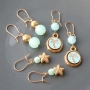 Jewellery with mint green Polaris Elements beads and golden details