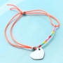 Bracelets of coloured cord with cute summery charms of stainless steel