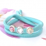 Trendy and universal bracelets of stitched elastic Ibiza ribbon