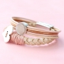 Designer Quality leather bracelets in natural and soft colours