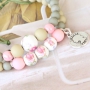 Cheerful bracelets with ceramic beads, macram&eacute; cord and DQ European metal charms!
