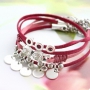 Fashion bracelets and keychain with trendy flat cord suede style