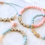 Macram&eacute; bracelets with Designer Quality metal letter beads