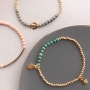 Jewellery with new jade natural stone beads and golden details!