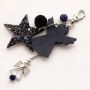 Sparkling keychains with angels and stars