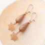 Festive, winter earrings with our new Polaris Elements drop shaped beads