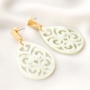 Make earrings yourself with resin pendants with DQ metal earrings