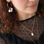 Create minimalist jewellery with freshwater pearls and gold coloured earring findings