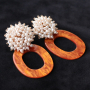 Festive earrings with ornaments for jewellery and pompom charms