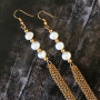 Create earrings and bracelets with freshwater pearl nuggets, like this: