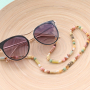Sunny days! DIY sunglasses cords with cowrie shells, pompom beads, macram&eacute; bead cord and more!
