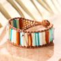 Summer jewellery with tube shell beads