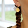 With the new brass TQ horoscope charms you can make these necklaces and earrings: