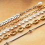 These trendy items can be made using stainless steel belcher chain: