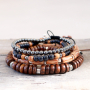 See here how you can make these cool bracelets with wooden beads yourself: 