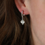How to make beautiful earrings with the zirconia earring findings: