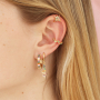 Take a look how to combine the zirconia ear cuffs with earrings