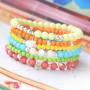 Make colourful bracelets with acrylic beads!
