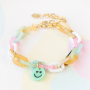 Get creative and create the most cheerful jewellery with colourful smiley Plexx charms and connectors 