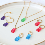 Inspiration to make colourful jewellery with gummy bear charms