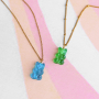 Inspiration to make colourful jewellery with gummy bear charms