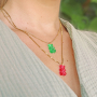 Inspiration to make colourful jewellery with gummy bear charms