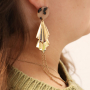 Earring inspiration with golden and silver charms and connectors