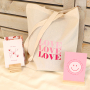 Unique cotton bags and jewellery cards