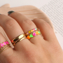 This is how you wear these bright coloured stainless steel rings