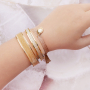 Get creative with bangle bracelets and ribbon