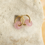 Elegant earrings and charms with natural stone beads rondelles