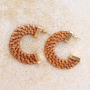 How to design earrings with rattan pendants