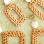 How to design earrings with rattan pendants