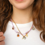 Design trendy necklaces with natural stone charms