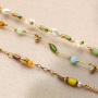 Get creative with oval glass beads with gold rim