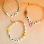 Summer bracelets inspiration with ceramic letter beads