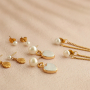 Mix and match with stainless steel freshwater pearl earrings