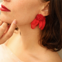 Create a unique look with flower earrings